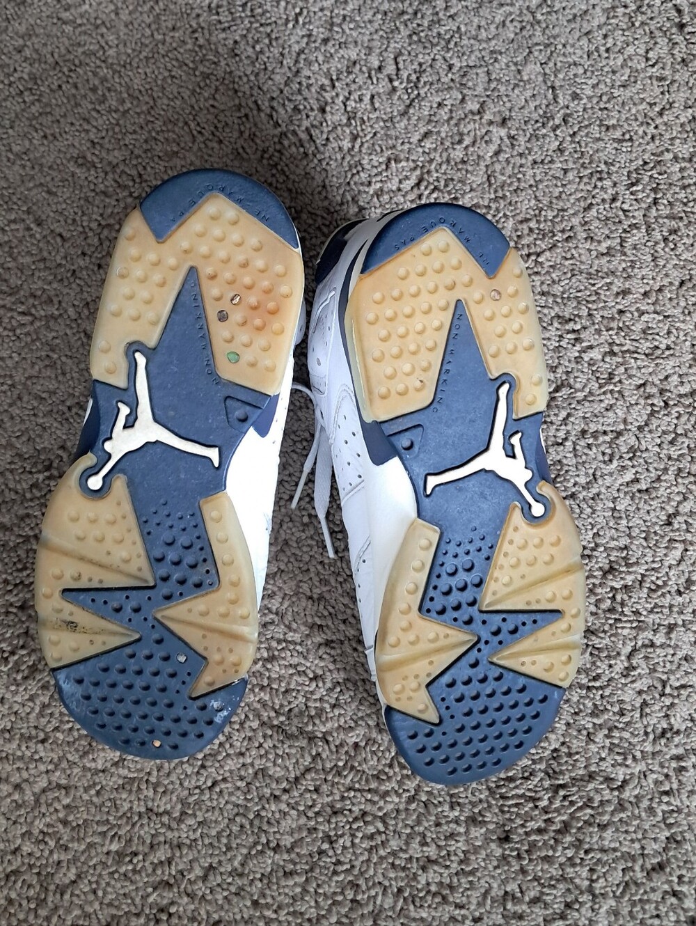 Jordan 6 Retro Midnight Blue White Shoes Size 6.5Y Womens 8 - Picture 8 of 8